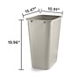 Coastwide Professional Plastic Trash Can, 10.25 Gallon, Beige~#|#~19C0A7E3-1762-4280-8288C02461E83362_sc7