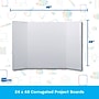 Flipside Tri-Fold Poster Board, 24" x 48", Corrugated, White, 24/Carton (30022-24)~#|#~19C30056-5AF3-4000-8038BE6302CFDB47_sc7