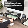 Mind Reader Monitor Stand with Paper Tray, Metal, Black (MESHMONSTA-BLK)~#|#~19C64480-FA9B-4636-B5178468E25DC579_sc7