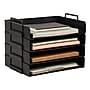 Mind Reader 4-Compartment Stackable Plastic Desk Tray, Black (DANSTACK4-BLK)~#|#~1A049734-E184-46DB-B1A2378831609546_sc7
