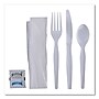 Boardwalk® Six-Piece Cutlery Kit, Condiment/Fork/Knife/Napkin/Spoon, Heavyweight, White, 250/Carton~#|#~1A08408D-B54F-4692-988D02F613921204_sc7
