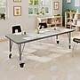 Flash Furniture Wren Rectangular Activity Table, 60" x 24", Height Adjustable, Light Gray Top/Silver Frame (XUA2460RECLGTPC)~#|#~1A4C7EFC-ED52-43B7-A5139902EC112C5A_sc7