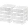 Iris 4-Drawer Mini Desktop Unit, White/Clear, 2/Pack (586016)~#|#~1A969A7A-D6EB-46DA-BC3BD486D1B5EE42_sc7