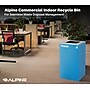 Alpine Industries Steel Recycling and Trash Can Set with Square and Mixed Lid, 29 Gallon, Black/Blue, 2/Pack (ALP4450-BLK-KIT4)~#|#~1AA94822-1B8D-49AB-A3A9C4C24D867599_sc7