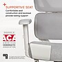 Sharper Image S-850 Heated Ergonomic Mesh Swivel Executive Massage Chair with Footrest, Light Gray/White (60106-LGRYWHT)~#|#~1AC769C3-D2AF-4068-ACA129B6F2CF7293_sc7
