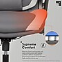 Sharper Image S-950 Heated Ergonomic Faux Leather Swivel Executive Massage Chair, Gray/White (52755M-GRYWHT)~#|#~1AE7F76B-DF58-4E03-9C6D94289DE77925_sc7