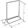 Azar Card Holder, Desktop/Countertop, Top/Side Loading Acrylic, 5/Pack (152799-SLV-5PK)~#|#~1B6D2424-E18B-4D04-A168FB9E7C75DBFF_sc7