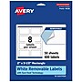 Avery Laser/Inkjet Rectangle Removable Labels, 2" x 3.5", White, 400 Labels/Box (94238)~#|#~1B7CBAFB-7D03-40FF-A6D981A3C4D9BB63_sc7