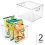 iDESIGN Small Stackable Plastic Storage Bin, 8" x 12"x 10", Clear, 2/Pack (29111M2)~#|#~1BAB72E7-EB94-4D25-A2DBA9D94020CC3A_sc7