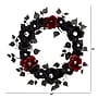 Nearly Natural Eyeball Rose Halloween Artificial Wreath, 24" (W1198)~#|#~1BC8204F-3120-4435-A25869715258F5E2_sc7