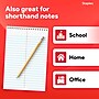 STAPLES Steno Notepads, 6" x 9", Gregg Ruled, Top Wirebound, 80 Sheets, 12-Pack~#|#~1C004AA7-D4AE-42DE-9E247F81818531EA_sc7