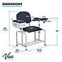 Viva Comfort Adjustable Bariatric Phlebotomy Blood Drawing Chair, 500 lbs. Capacity, Black (ADI997-01D-BLK-MK)~#|#~1C094CAC-FE6F-45E4-892ACA08EA647871_sc7