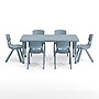 Flash Furniture Emmy Rectangular Activity Table Set, 48" x 24", Height Adjustable, Dusty Blue (YCX13RECTTBDTBE)~#|#~1C2591B6-C03C-4E14-9C26D7791C9B818D_sc7