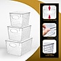 Azar Displays Diamond Pattern Storage Bins, Assorted Sizes, Clear (556903-SET)~#|#~1C7EF57C-4895-4927-911C807B313108CD_sc7