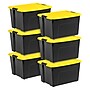 Iris 60 Quart Storage Container with Hinged Lid, Plastic, Yellow, 6/Pack (500277)~#|#~1C96C2A6-EAE6-4B0A-B9DC1DDCAFFF7D9F_sc7