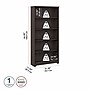 Bush Furniture Cabot 66" 5-Shelf Bookcase with Adjustable Shelves, Heather Gray (WC31766)~#|#~1CDBED6E-DCE9-4DF7-AB20F6EB7D67C721_sc7