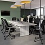 Bush Business Furniture 120W x 48D Boat Shaped Conference Table with Wood Base, Platinum Gray (99TB12048PGK)~#|#~1CE5B163-4AD2-4B15-B6481AB97AD91EE5_sc7