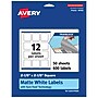 Avery TrueBlock Square Multipurpose Labels, 2-1/8" x 2-1/8", White, 600/Box (94105)~#|#~1D0D4896-C687-4083-BF94B455AAF9861B_sc7