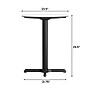 Flash Furniture Acadia 24" Round Wooden Dining Table with X-Base, White Faux Marble/Black Base (STRD24WMAT2222)~#|#~1D7A8D50-E738-49B4-BF80F19399440062_sc7