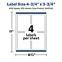 Avery Laser/Inkjet Rectangle Multipurpose Labels, 4-3/4" x 3-3/4", Clear, 400/Box (94254)~#|#~1D881DA9-4054-4C68-8E5223FE127C00F5_sc7