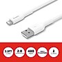 Staples TECH Lightning to USB-A Charging Cable, 3.3 ft, White, Fast Charge/Data Sync Cable, 2-Pack~#|#~1E11A56D-D6A5-46FF-92C1EA104B6E4CD8_sc7