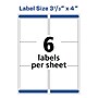 Avery Easy Peel Inkjet Shipping Labels, 3-1/3" x 4", Clear, 60 Labels/Pack (18664)~#|#~1E221CF2-046A-4109-9EBE06D22AF87AF5_sc7