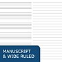 Descant Large Format Edition Professional Notebooks, 11" x 8.5", Staff/Wide Ruled, 32 Sheets, Blue, 24/Case (11033cs)~#|#~1E35DD0C-B8A4-4CB4-A00BD0EE645155FB_sc7