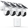 aosu 2K QHD 3.0-MP Outdoor Dual-Band Wireless AI-Smart Solar Security 4-Camera Kit with HomeBase Recorder, White (C9C-4H)~#|#~1E6AD374-294E-4BA6-9EE79FE97E6624C8_sc7