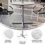 Flash Furniture TopGuard 36" Round Wood Dining Table with X-Base, White Faux Marble/Silver Base (STRD36WMAT3030S)~#|#~1E71A1E6-5748-4E8B-B8B5FDC976E7B41B_sc7