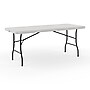 Staples 6' x 30" Heavy Duty Plastic Folding Table, White Granite (79223/54272)~#|#~1E9F774A-4A32-4CC1-8277411DE37C16DA_sc7