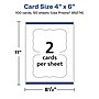 Avery Integrated Cards, 4" x 6", Glossy White, 100/Box (95274)~#|#~1EC2885B-B724-466F-9EAA159ACDAF711F_sc7