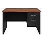 Hirsh 48"W Single-Pedestal Desk, Black/Walnut (20539)~#|#~1EF74BF5-351A-4772-B8B19BA0B3B9BD6D_sc7