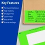 Avery Laser/Inkjet Multipurpose Rectangle Labels, 2" x 5", Neon Green, 320/Box (94241)~#|#~1EF7544F-D3B0-448C-AA96F4E363E07388_sc7