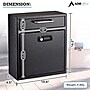 AdirOffice Steel Combination Locking Wall Mounted Interoffice Drop Box Mailbox, Medium, Black (631-05-BLK-KCPK)~#|#~1F171142-664A-4F1B-96976C68CACD0C15_sc7