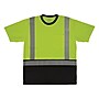 Ergodyne GloWear 8286BK High Visibility Short Sleeve Black Bottom T-Shirt, ANSI Type R Class 2, Lime, 2XL (22166)~#|#~1F191041-466E-42B5-BCC1A4AA239A6D6E_sc7