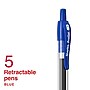 Staples ProGel™ Retractable Gel Pen, Bold Point, 1.0mm, Blue Ink, 5/Pack (ST63011)~#|#~1F5FBD6B-4FB4-4D7D-9036CB3D22AB9D75_sc7