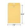 Staples 7.5 x 10.5 Kraft Clasp Envelopes, Brown, Reinforced Metal Clasp & Gummed Seal, Heavyweight Mailers, 100/Box~#|#~1F6CA9AE-4431-4B82-BE0A70EC93B9BEC9_sc7