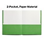 Staples Smooth 2-Pocket Paper Folder, Green, 25/Box (ST27533)~#|#~1F99D832-B824-4B6F-B441A646237048AD_sc7