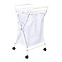 Household Essentials 1-Section Rolling Hamper, Canvas, White (HE1115)~#|#~1F9C4AEC-D76D-492B-8A935F9B5E323CC4_sc7