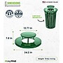 Alpine Industries Commercial Outdoor Rain Bonnet Lid, 38 Gallon, Round, Green (ALP479-38-A-GRN-MKTCOPY)~#|#~1F9D1605-4776-4332-ABF615BEDBF630B0_sc7