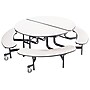 NPS MTR Series 60" Round Mobile Cafeteria Table With Benches, Grey Nebula (MTR60B-MDPEPCGYGY)~#|#~1FABF80D-8E0C-416F-BE9C33CC6938DC2D_sc7