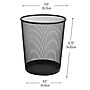 Mind Reader Metal Mesh Trash Can Without Lid, 4.4 Gallon, Black (1CIRGA-BLK)~#|#~1FE7538D-DE45-4365-927003177FE92360_sc7