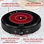 Brentwood Select 1300-Watt Countertop Infrared Single Burner, Black (TS-383DBK)~#|#~205DA5E2-2E14-4881-8638C95ACAD0AA1C_sc7