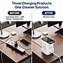 Uncaged Ergonomics Wireless Cube Power Strip with 15W Wireless Charger, 4 AC Outlets, 4 USB Ports, 10' Cord, White (WC-10-W)~#|#~2084B184-23CA-46DE-B0E1FF1BEC2CE08A_sc7