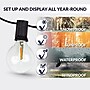 Newhouse Lighting Globe Party LED String Lights w/ Wireless Remote Dimmer, 50 ft., Black (PSTRINGLEDDIM)~#|#~209FB4C9-863B-494C-B4355D5CB9770C45_sc7