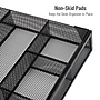 Mind Reader 6-Compartment Metal Drawer Organizer, Black, 2/Set (2DEER-BLK)~#|#~20A8F965-FB50-4891-9D46644AB1DC843B_sc7