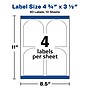 Avery Print-to-the-Edge Laser Arched Labels, 3-1/2" x 4-3/4", Textured White, 40 Labels/Pack (22826)~#|#~20B36EF1-3834-4684-94E11D99B6460C09_sc7