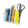 Mind Reader 3-Compartment Plastic Pen and Accessories Holder, Clear, 3/Pack (PENCOMP3-CLR)~#|#~20C4BC92-96E0-4C35-BC5A53E3B48F1979_sc7