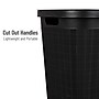 Mind Reader 15.85-Gallon Hamper with Lid, Plastic, Black (60FABHAMP-BLK)~#|#~20D06DBA-4CBF-456B-9B697668FCB99D6D_sc7