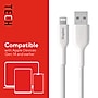 Staples TECH Lightning to USB-A Charging Cable, 6.6 ft., White (ST62331)~#|#~20EBE028-2C56-4582-BD30FB6B0EA21385_sc7